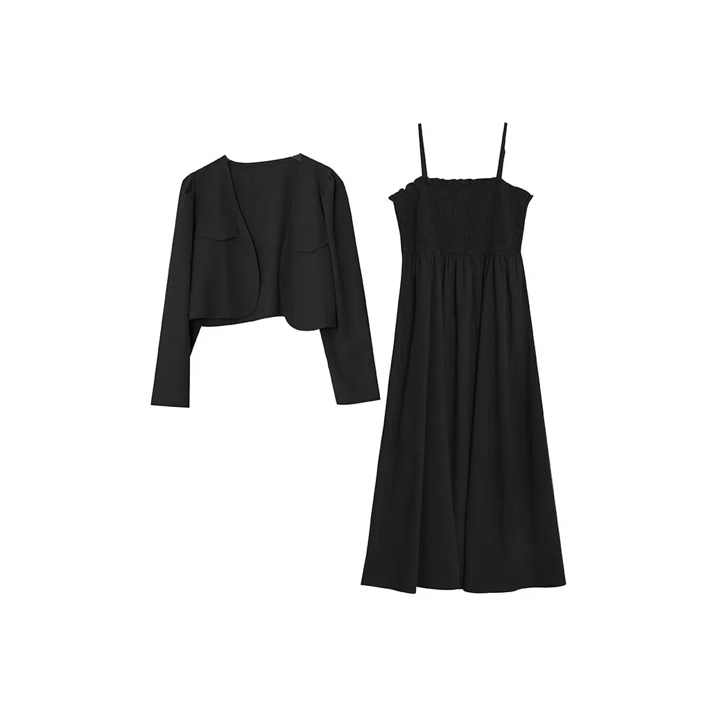 Только ты Комплект с юбкой Большой размер Похудение Wear для пышных форм Дизайн Платье-камзол Пальто Женские