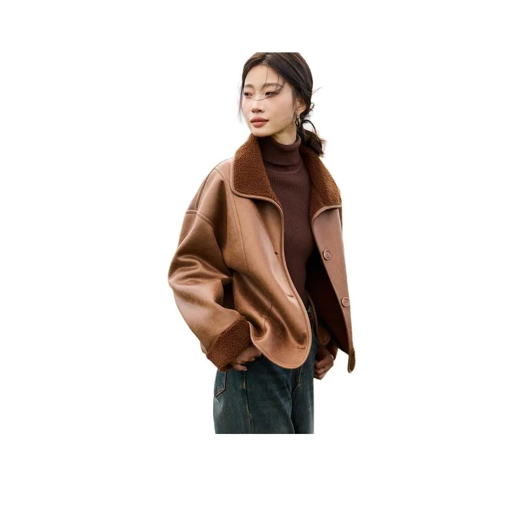 MOHANYIMEI Карамельный кофейный Женские меховые изделия