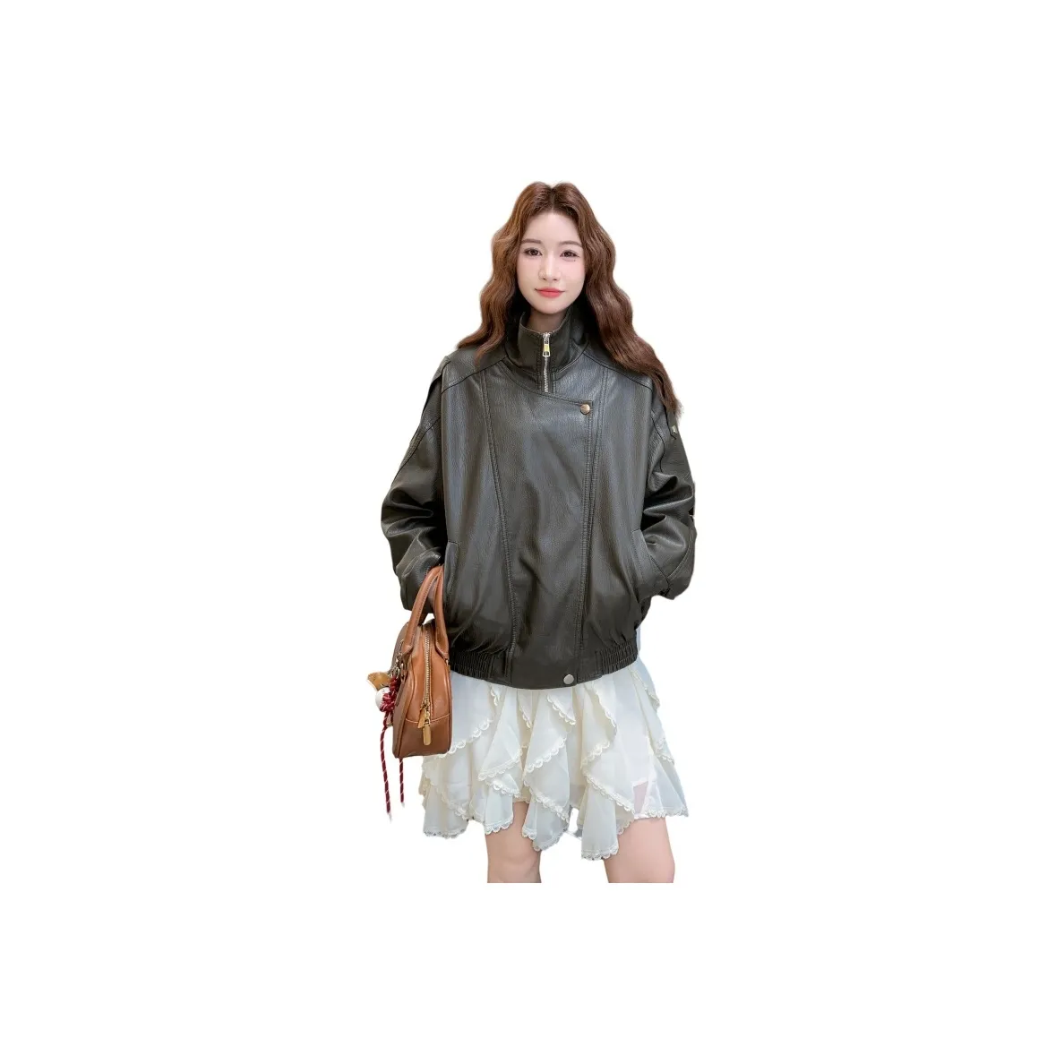 MEXICAN Зеленый Женские Кожаные Куртки