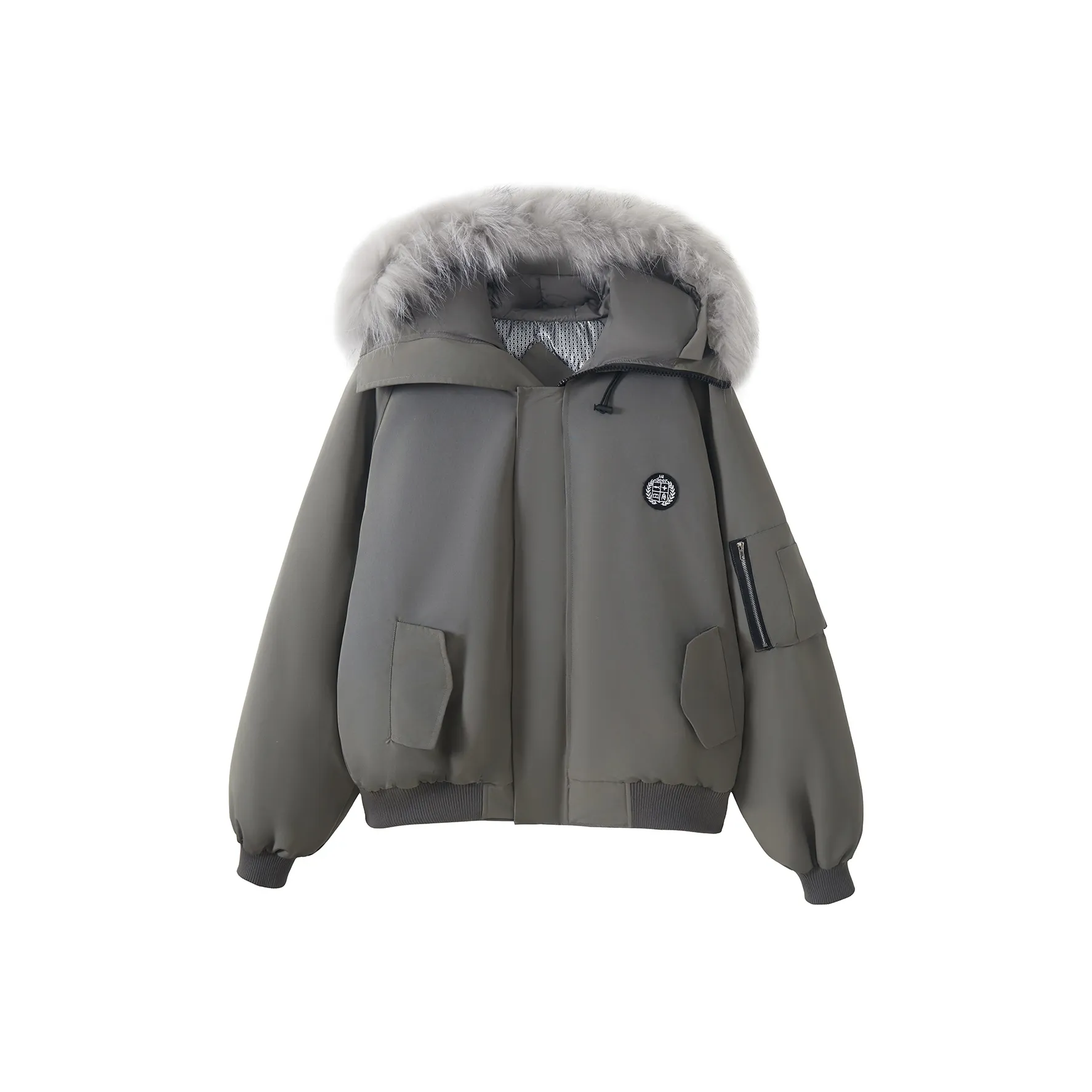 Deer Snake Серый Унисекс Пуховики