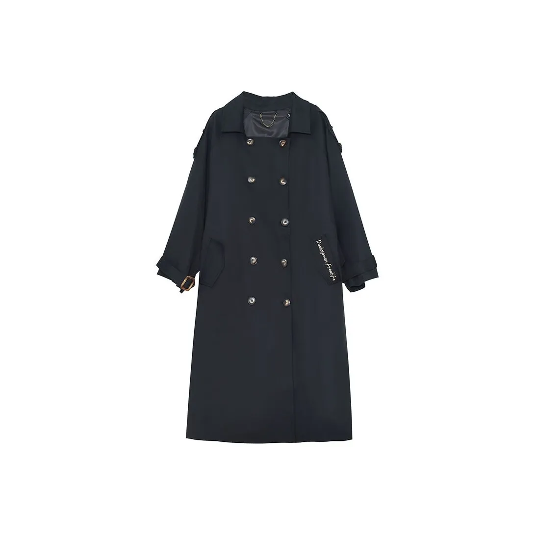 Только ты Тренчкот Большой размер Женские Осенние и Весенние Женские