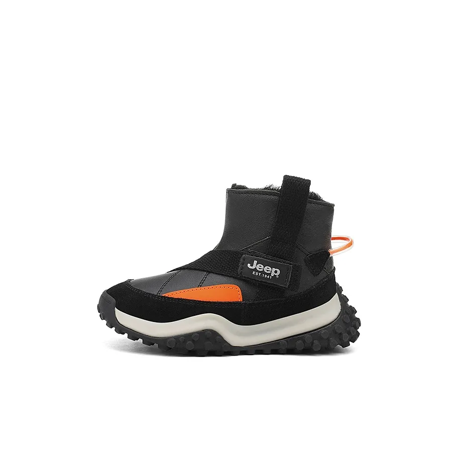 Jeep Детские ботинки MID Топ Черный с флисовой подкладкой для детей