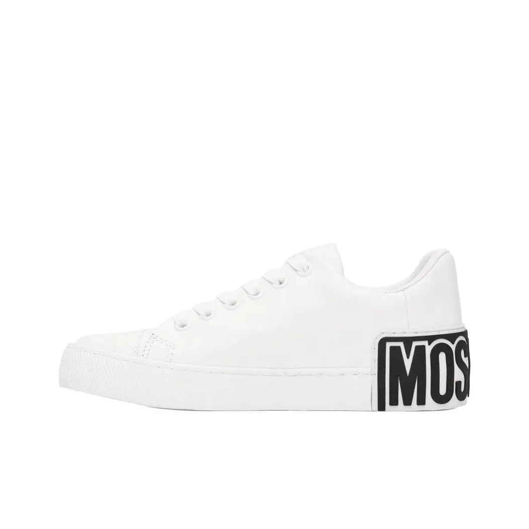 MOSCHINO Skateboard Shoes Men Low Top White