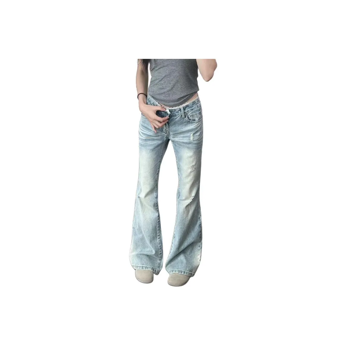 JIEPA Светлый Женские Джинсы