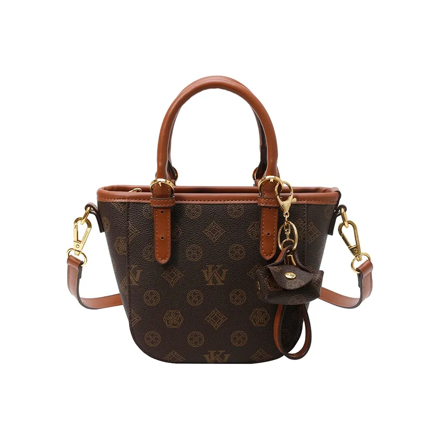 Meter Натуральная кожа Корзинка Сумка через плечо Сумка на плечо Коричневый