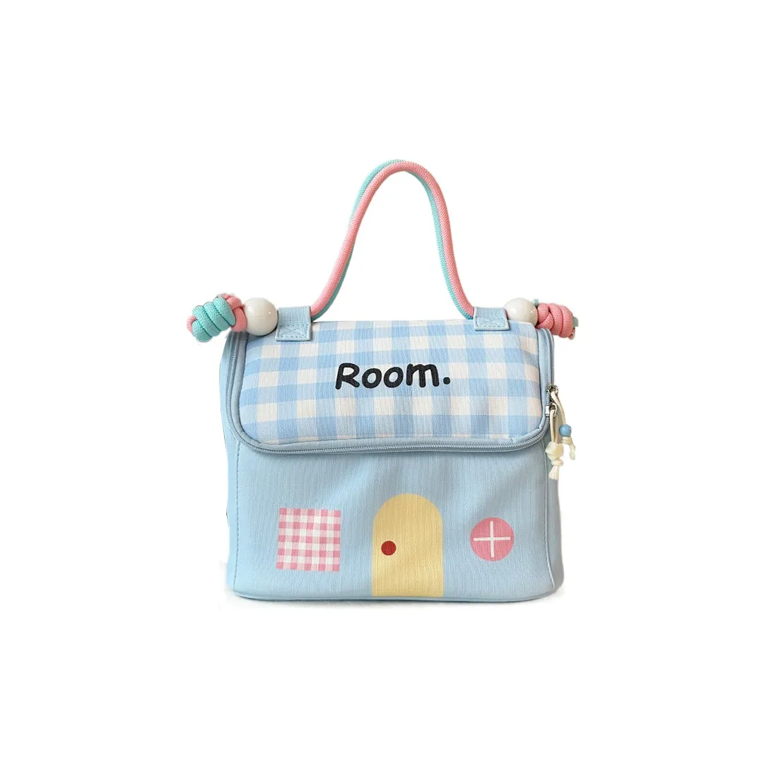 Geanno Small House Makeup Bag Дофаминовая одежда Милый Outing Makeup Bag 3D-эффект Портативный Большой объем Пылезащитный