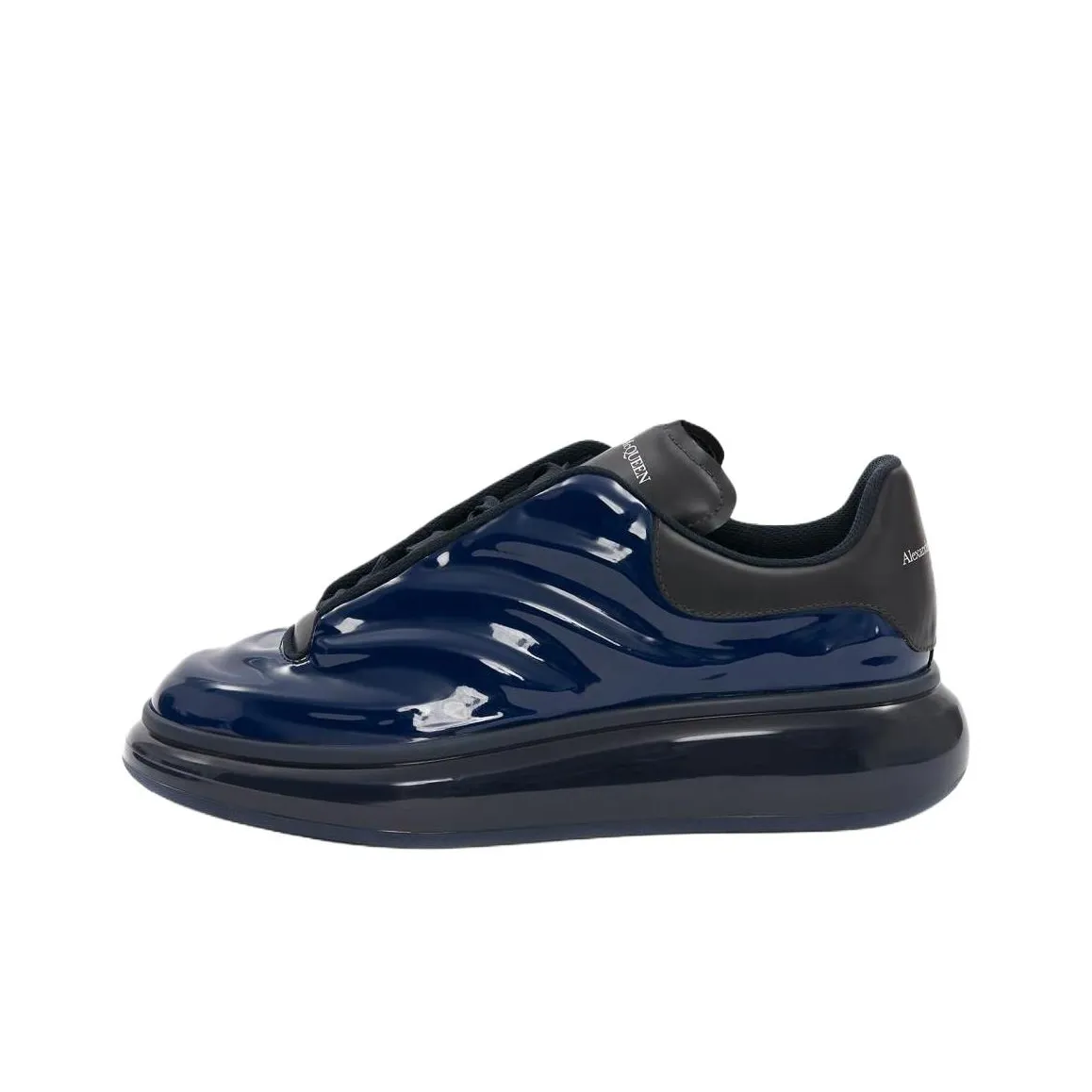 Alexander McQueen Skateboard Shoes Men Low Top Blue