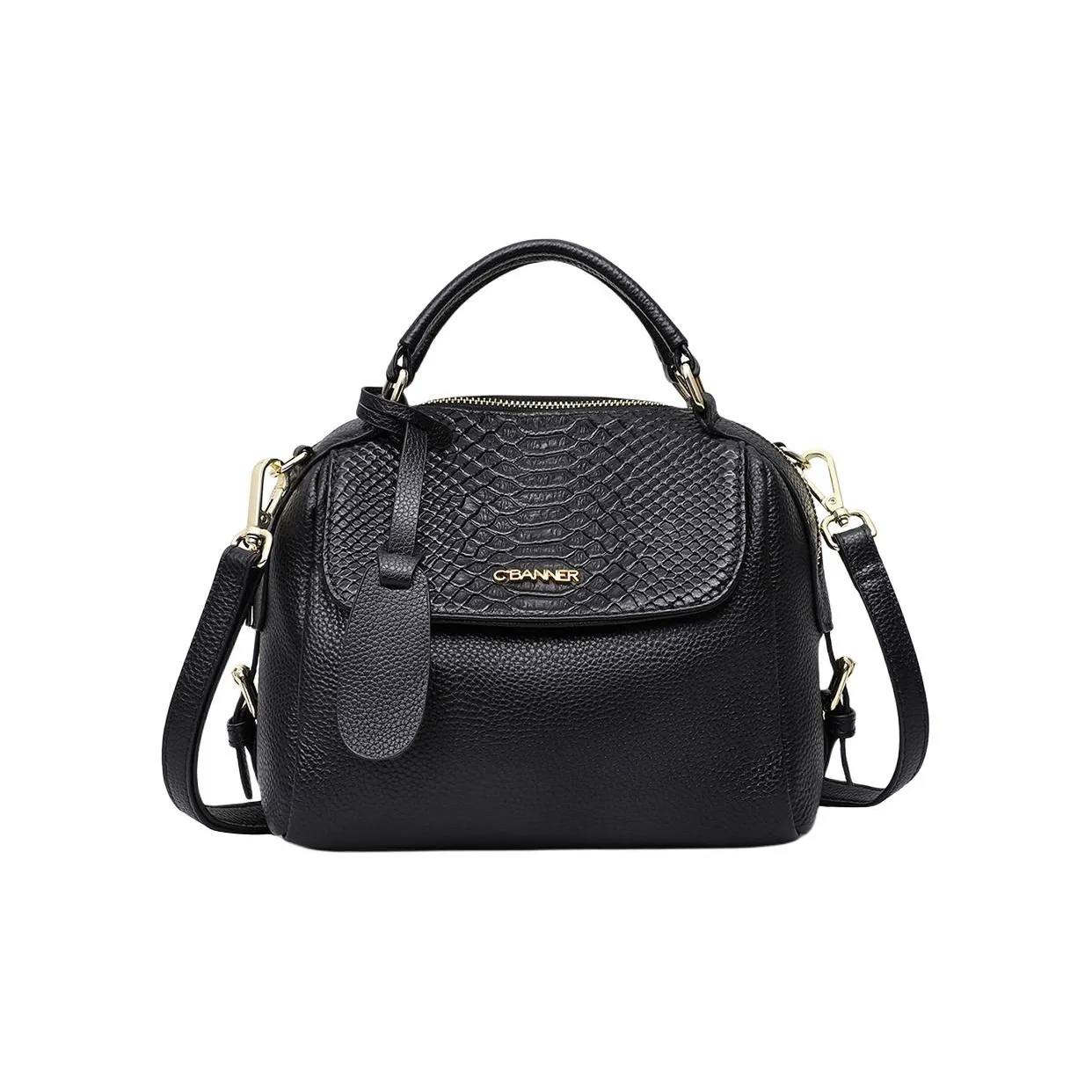 C°BANNER Коровья кожа с синтетической кожей сумка для женщин черный туманный аква-синий