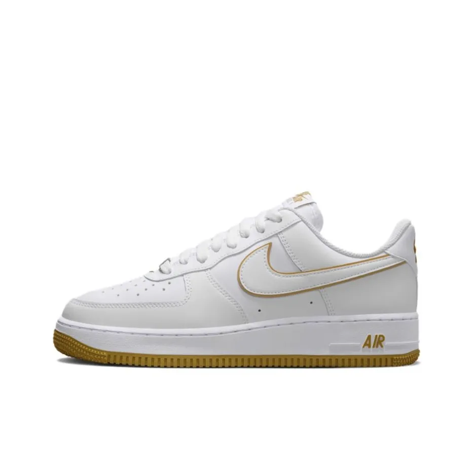 Nike Air Force 1 Low Топ Скейтборд Кроссовки Мужские Белый Коричневый