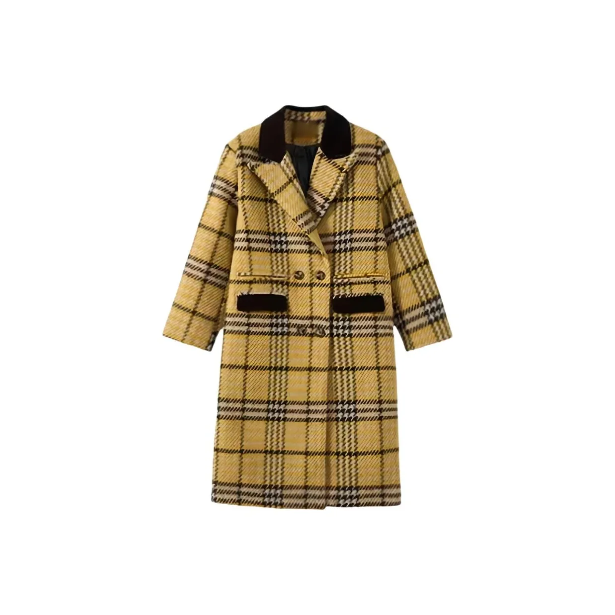 POPO.INFO Желтое Женское Пальто