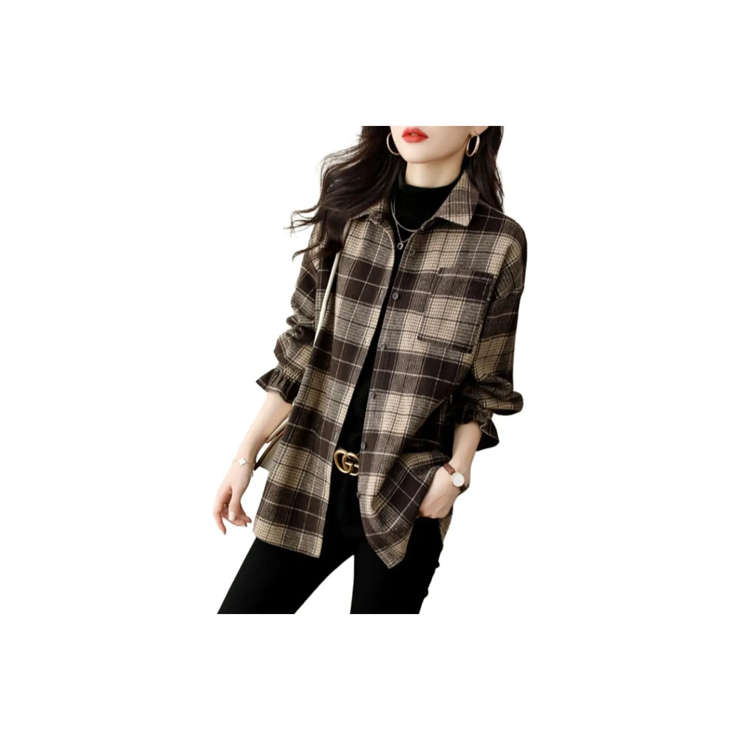 LANGQING Изображение Цвет Женские Рубашки