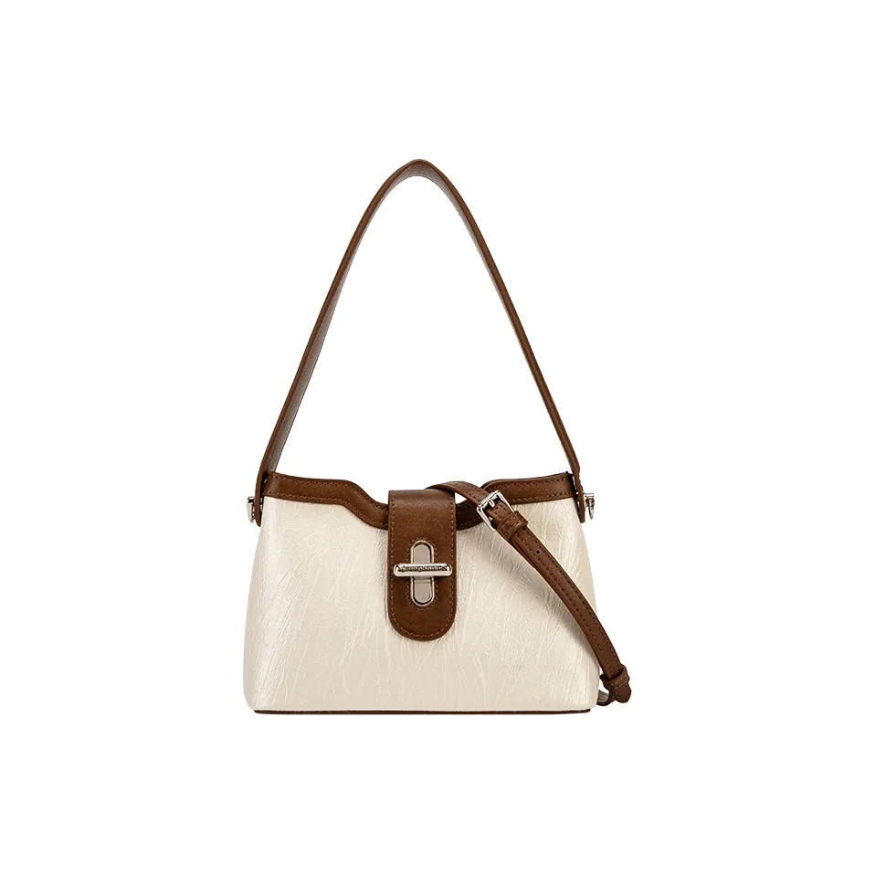 Jacoponnus Сумка через плечо из коровьей кожи среднего размера женская жемчужно-белая многоцветная