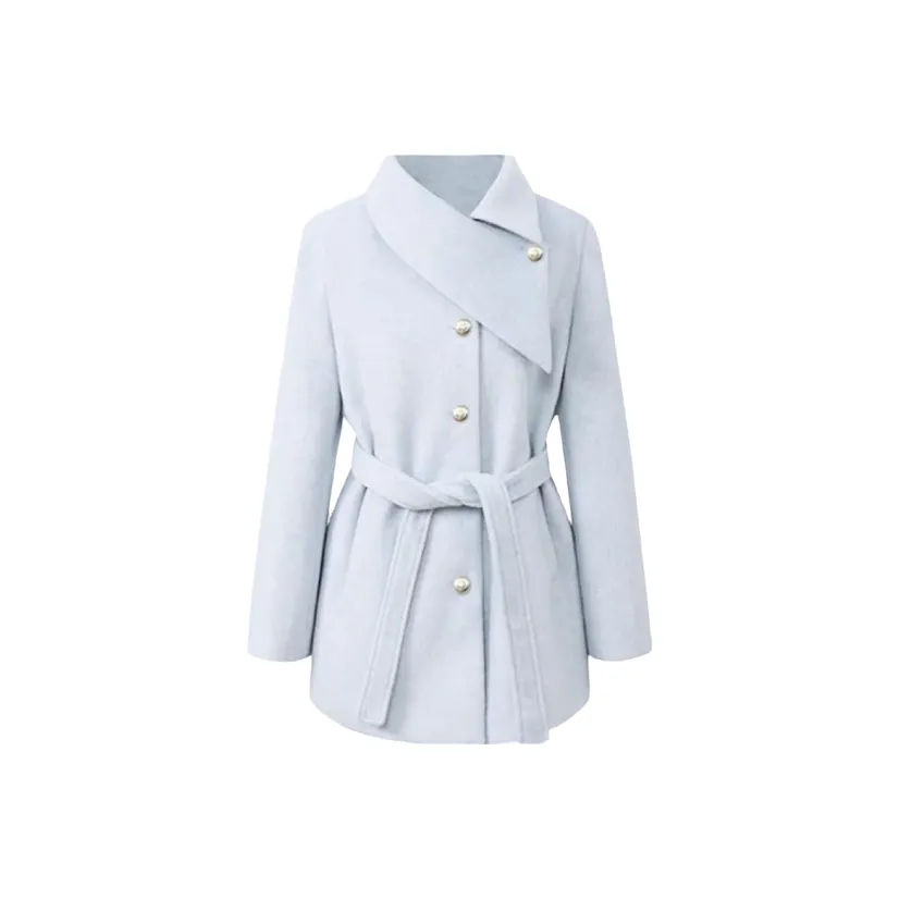 POPO.INFO Светло-синий женский пальто