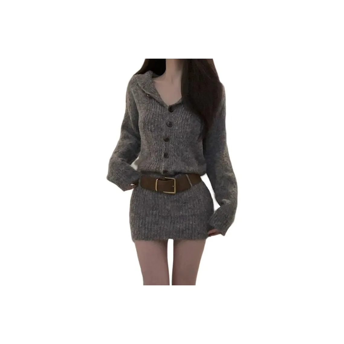 BONAS Длинное платье с длинными рукавами женское