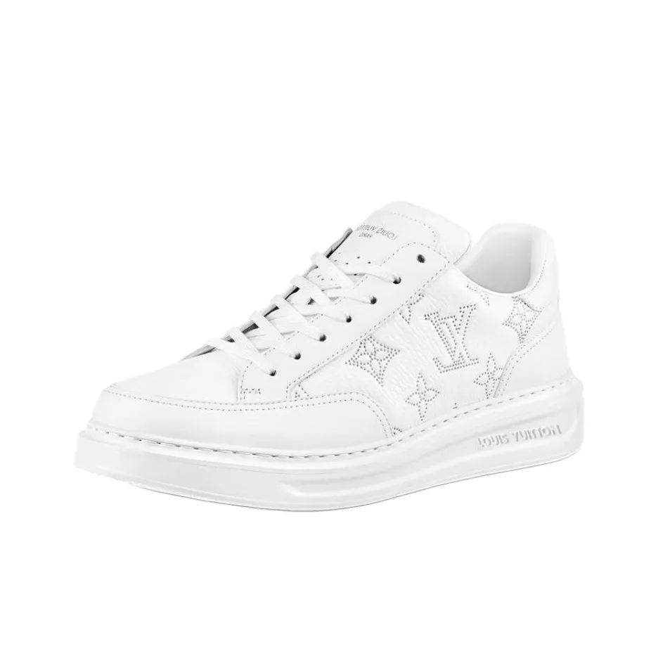 LOUIS VUITTON Beverly Hills Skateboard Shoes Men Low Top White