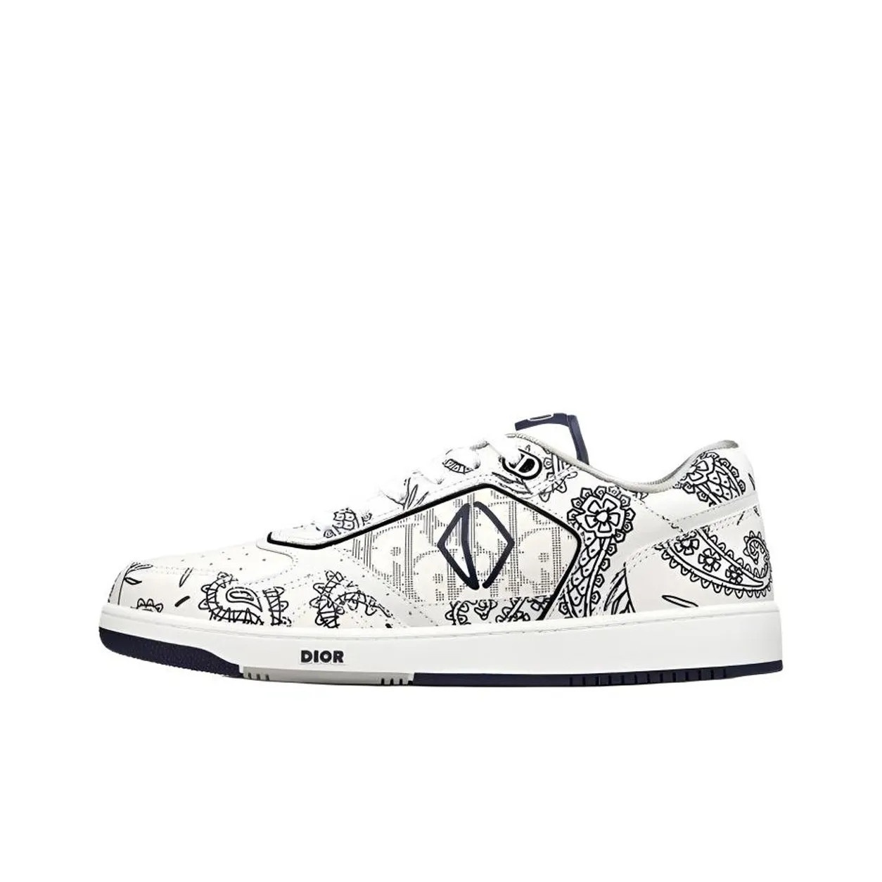 DIOR B27 Skateboard Shoes Men Low Top White/Blue