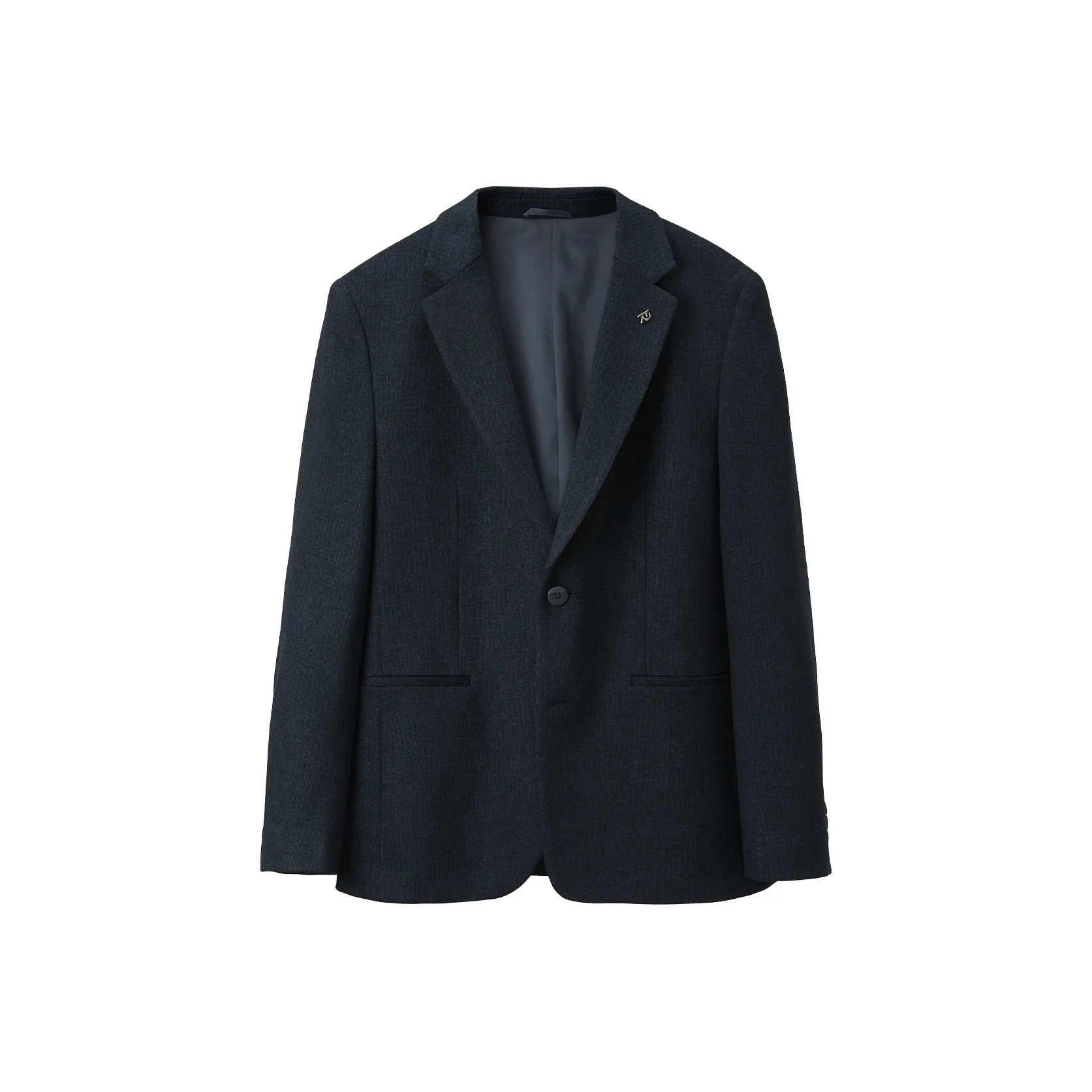 HLA Темно-синий Синий Узор B0 Мужской Деловой Костюм