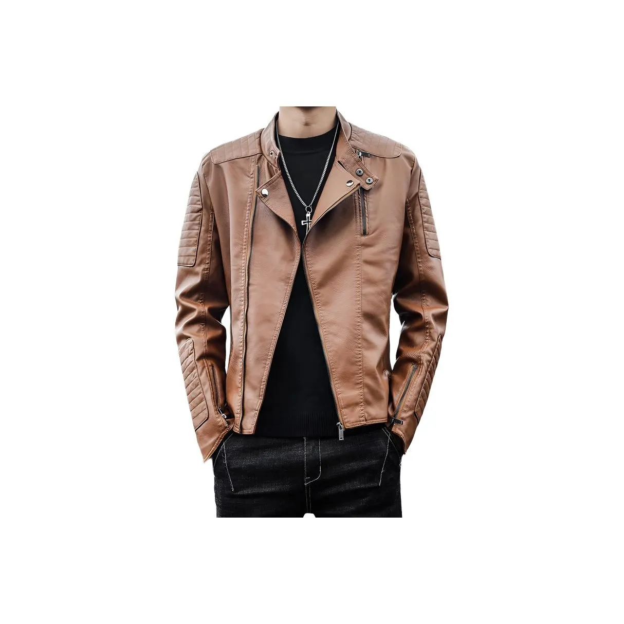 ZUOAN Мужские кожаные куртки