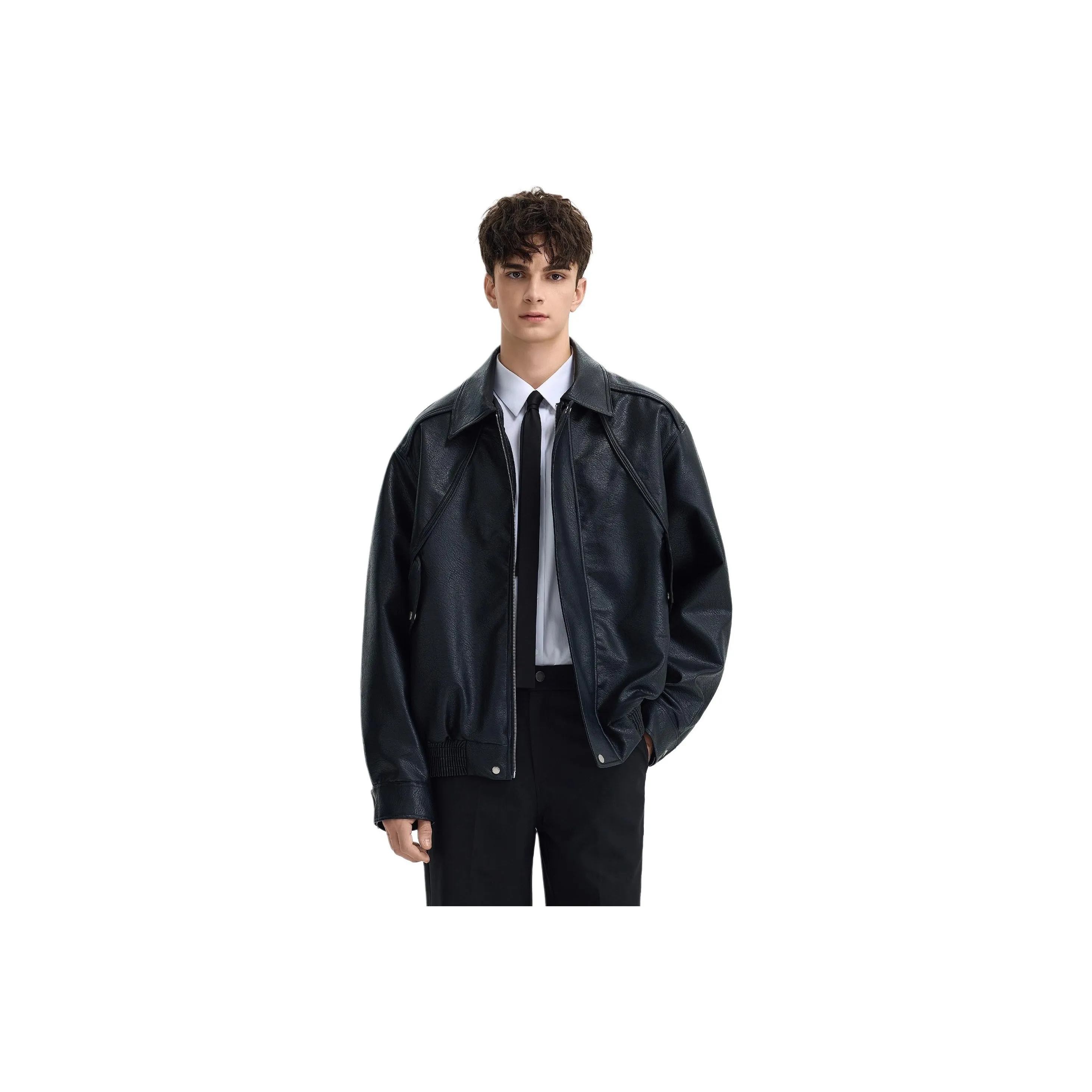 WILD LEADER Кожаная куртка мужская