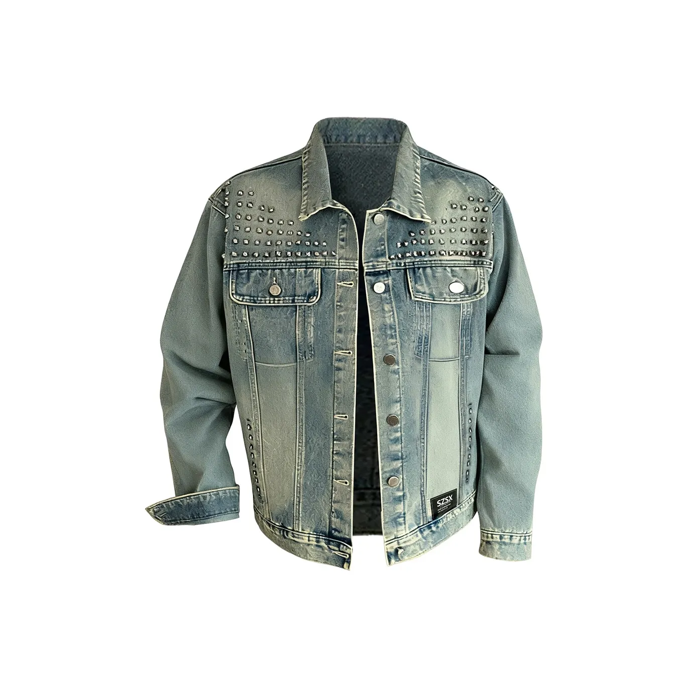 SZSX Синий Унисекс Джинсовые куртки