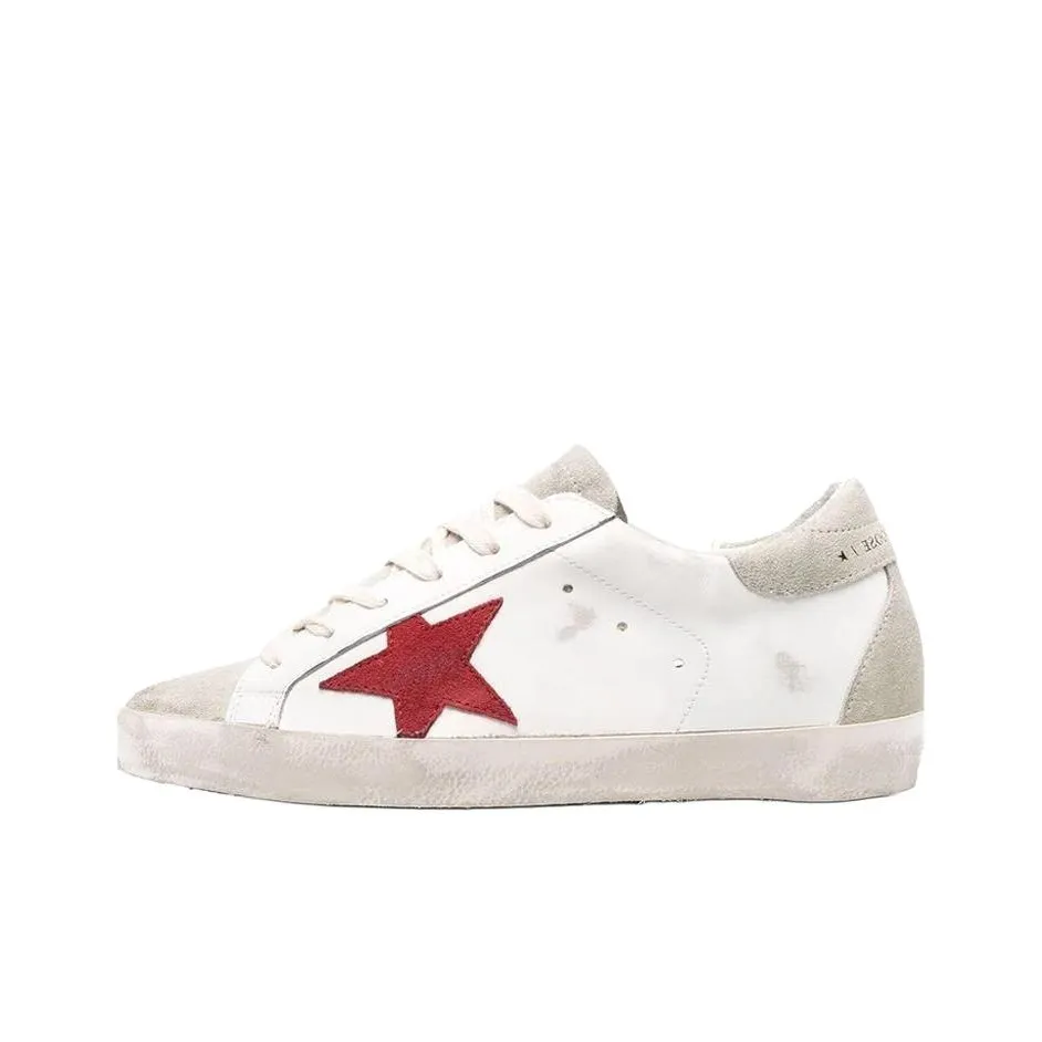 Golden Goose Super-Star Skateboard Shoes Women's Low-Top White/Red