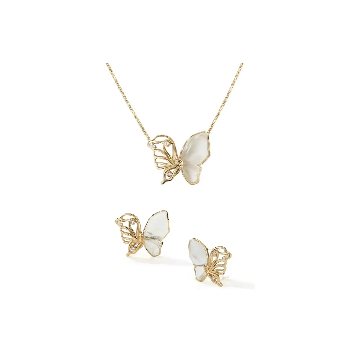 Retro Chic Латунь с 18K золото инкрустированный натуральным кристаллом и цирконом ожерелья женские