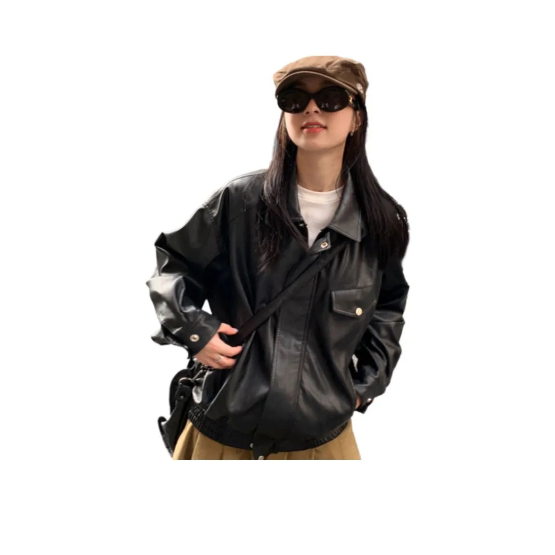 Lan Miao кожаная куртка женская