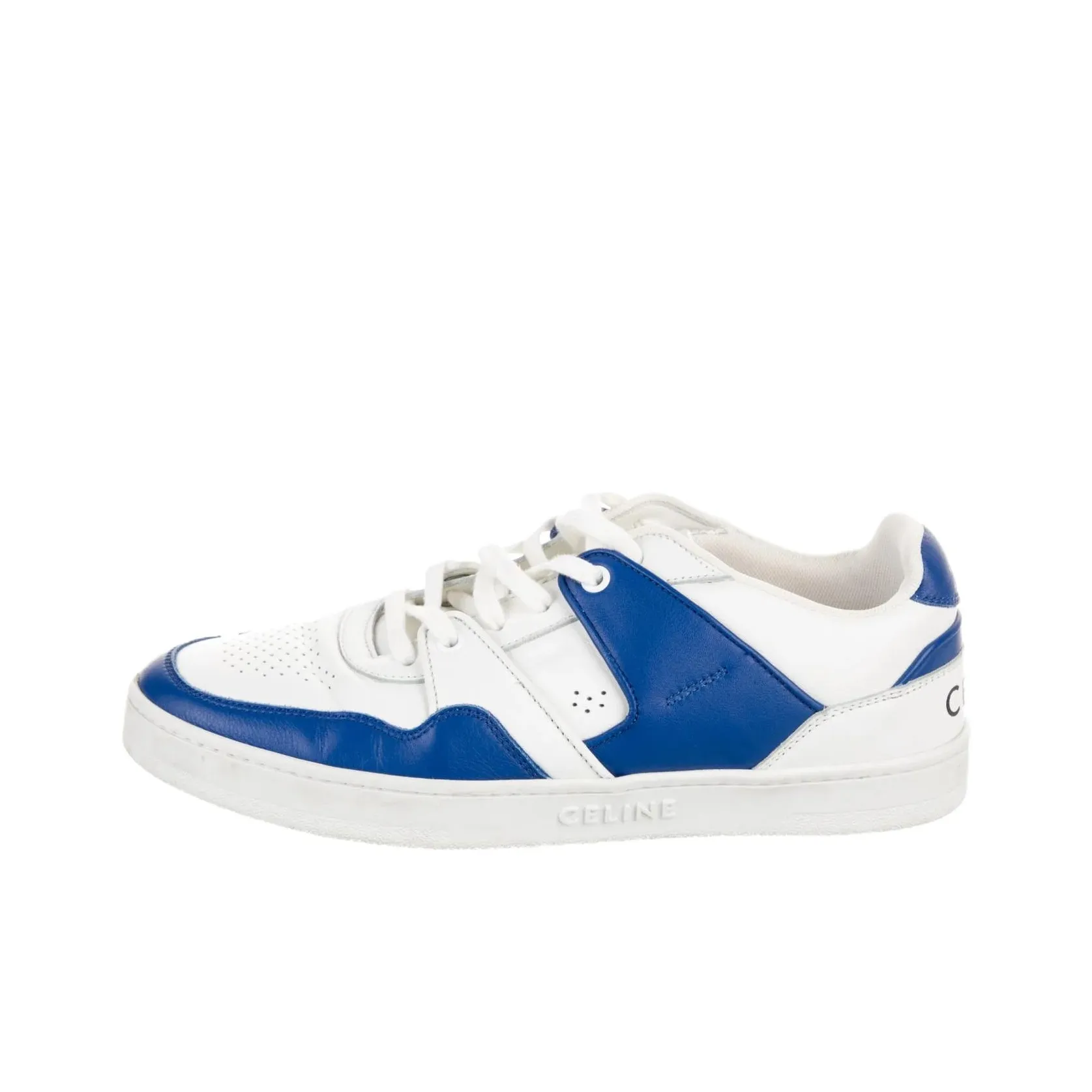 CELINE Skateboard Shoes Men Low Top White Blue