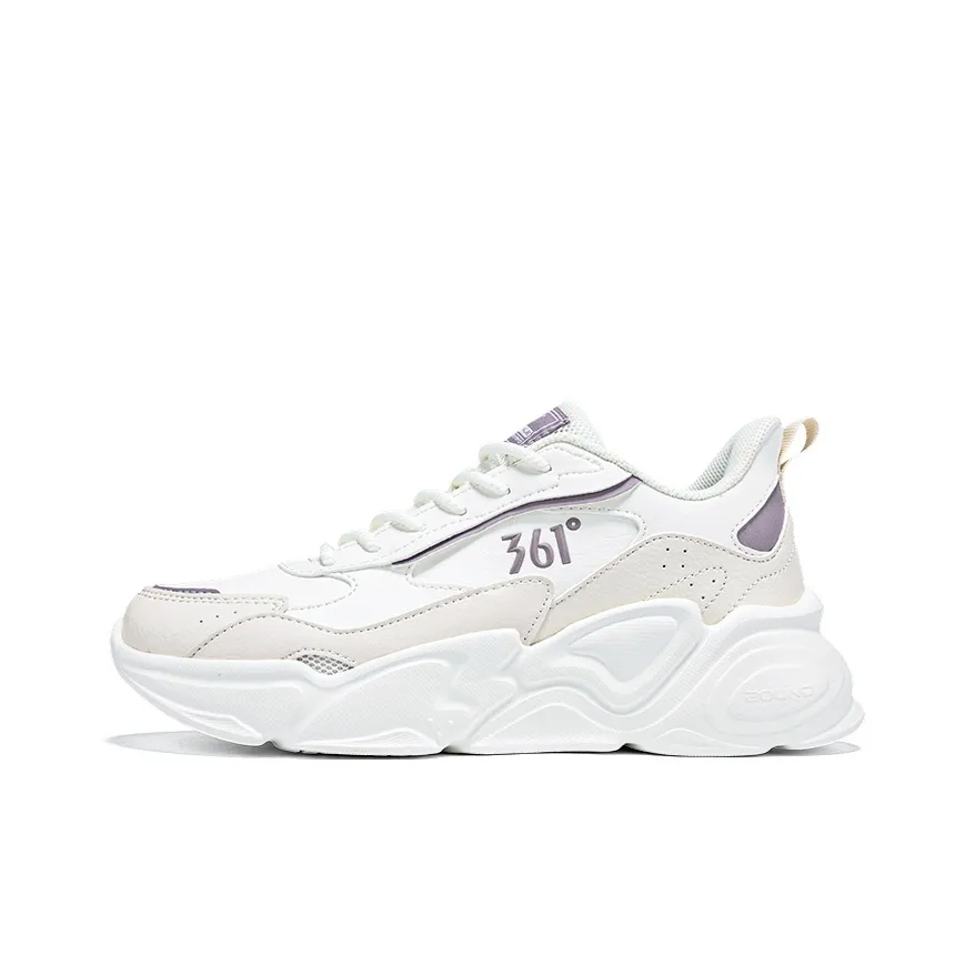 361° Толстая подошва Кроссовки Женские Перо Белый Лотос Белый