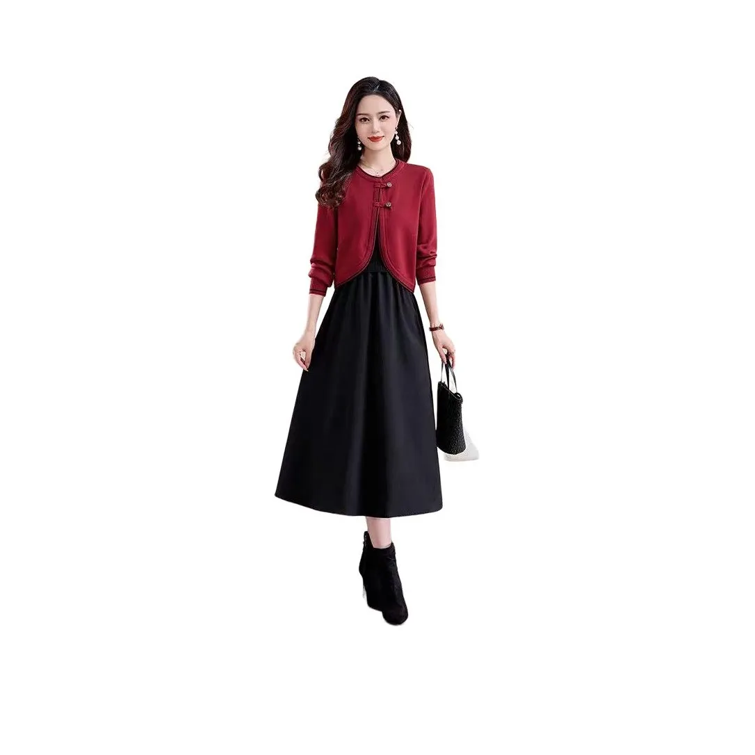 BONAS Длинное платье с длинными рукавами женское