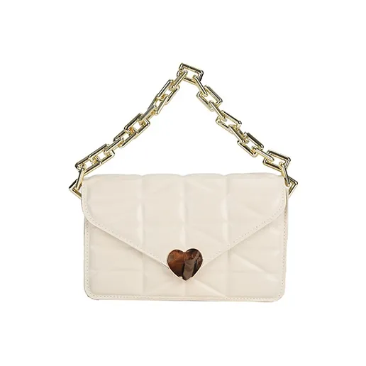 Meter Сердце-образный Ромб Узор Маленькая Квадратная Сумка Сумка через плечо Стандартная Черная