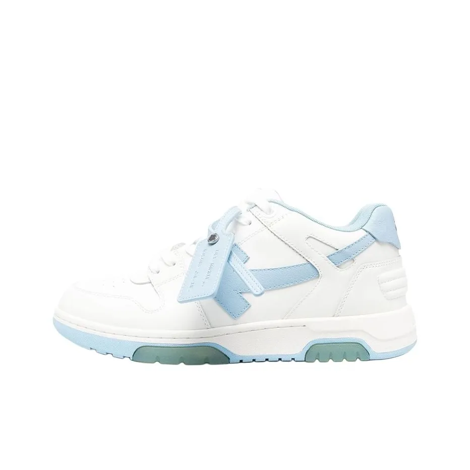 OFF WHITE Out Of Office Skateboard Shoes Men Low Top White Blue