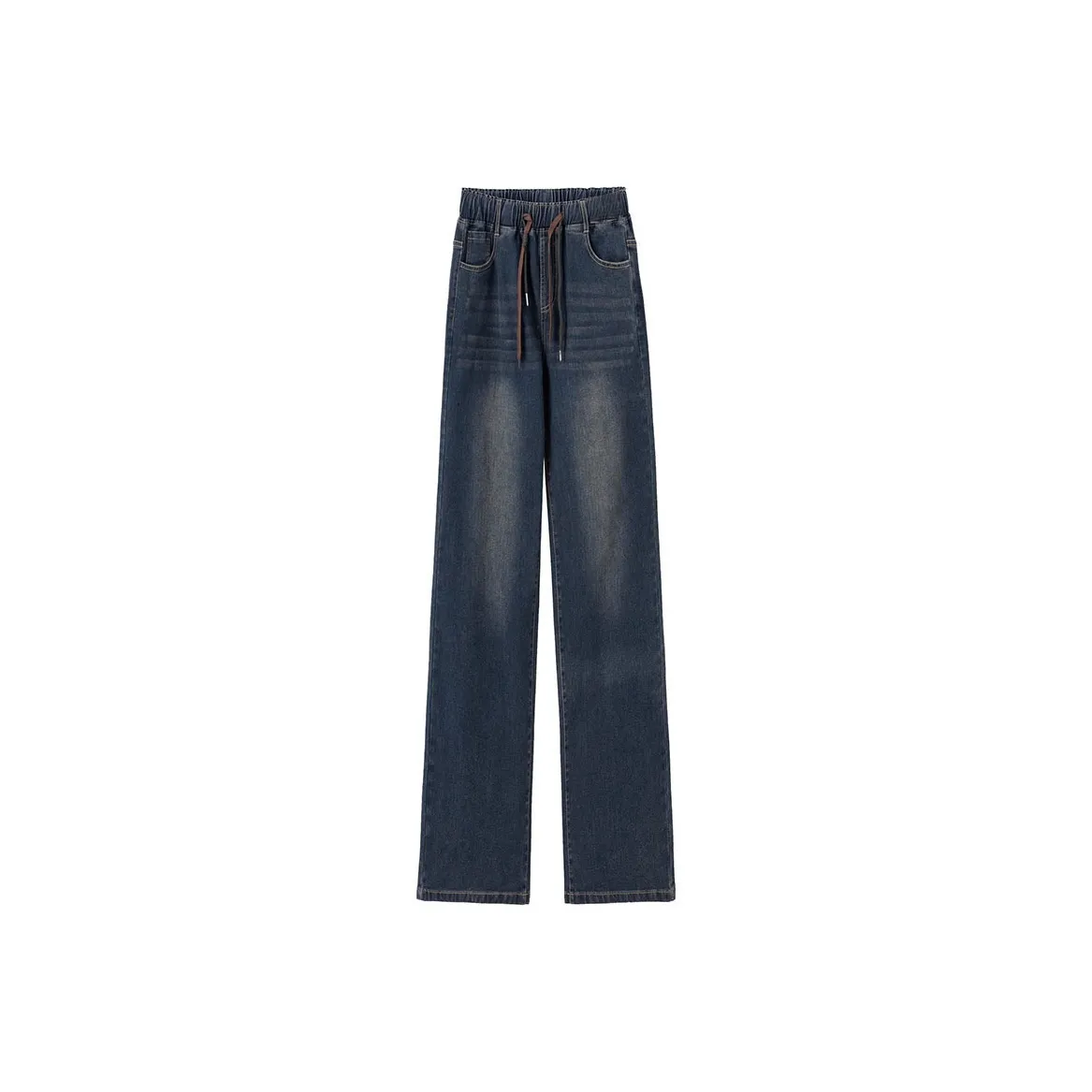 AURORA DIARY Бетонно-серый флисовые женские джинсы