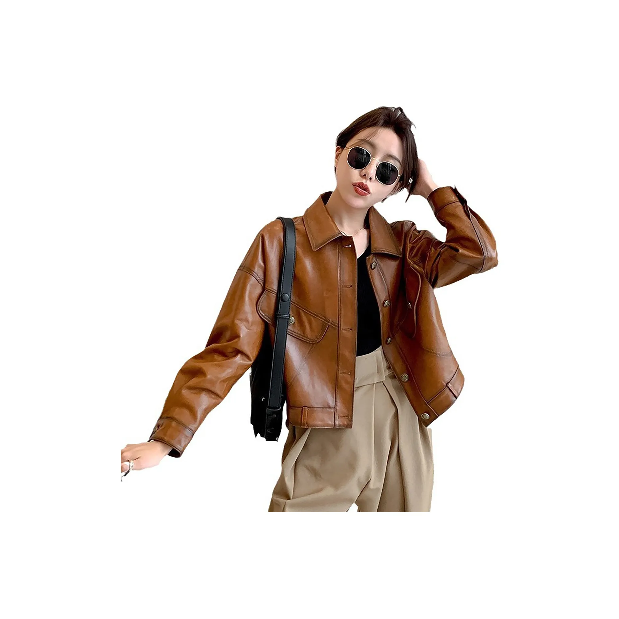 Devanro Женские Кожаные Куртки