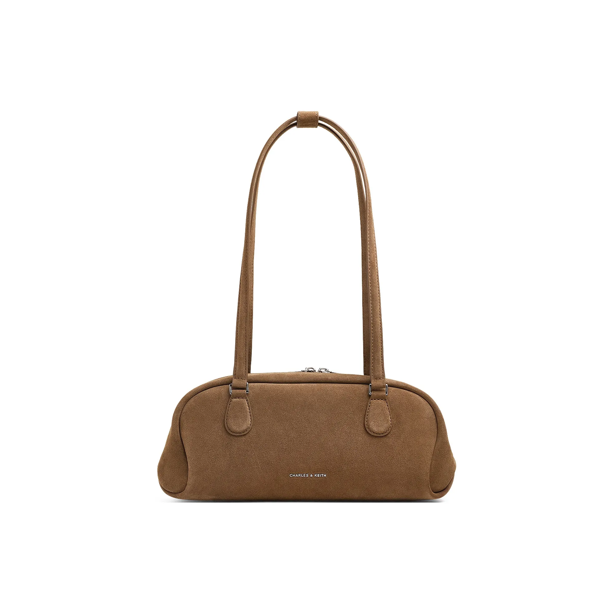 CHARLES KEITH Сумка из синтетической кожи багетная сумка через плечо среднего размера женская мокко коричневый мокко