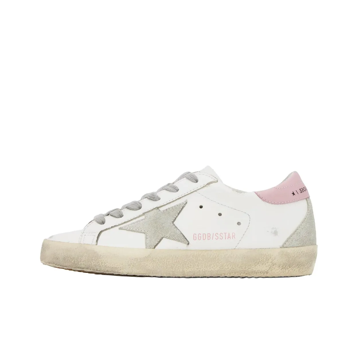 Golden Goose Super Star Skateboard Shoes Women's Low Top White Pink
