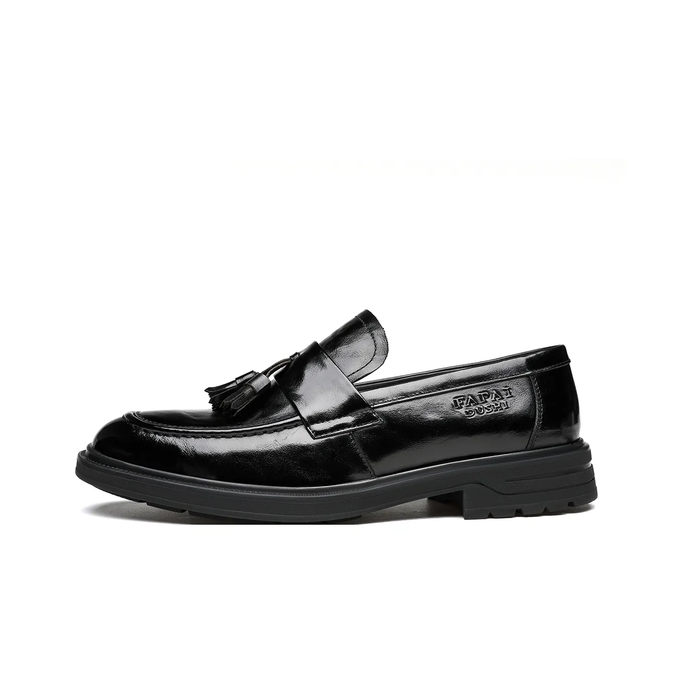 FAPAI Мужские повседневные туфли Low Top Черные Slip On Мужские