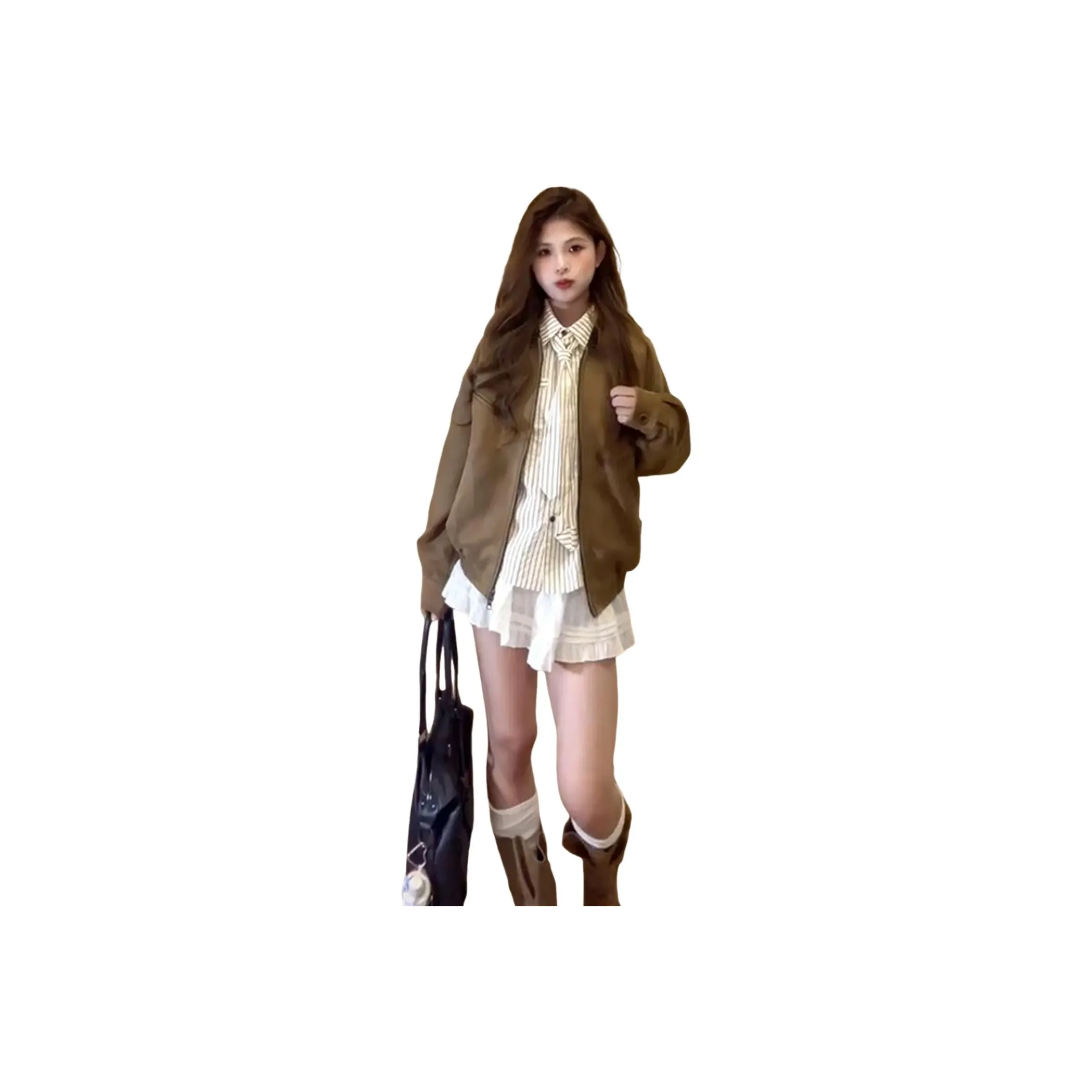 Mu Xiao Xin [Коричневый] С подарками MU Xiaoxin Бренд Наклеенный Женские Куртки