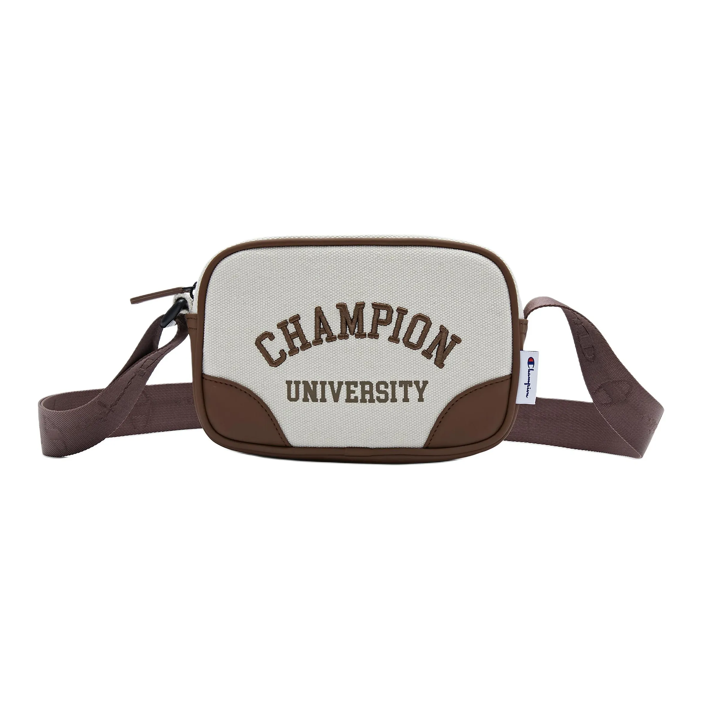 Champion Artificial Leather Crossbody Bag Regular Unisex Dark Blue Blue Dark Brown