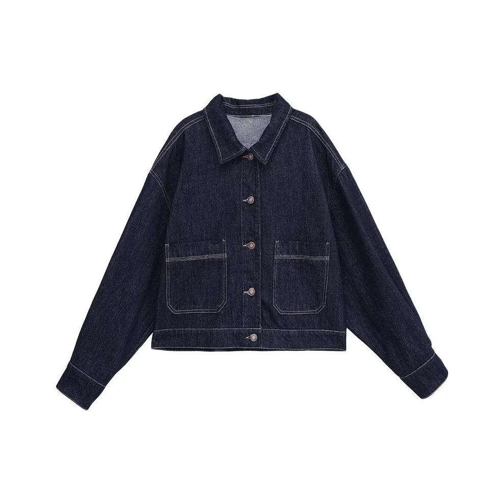IWZI Темно-синий женский джинсовые куртки