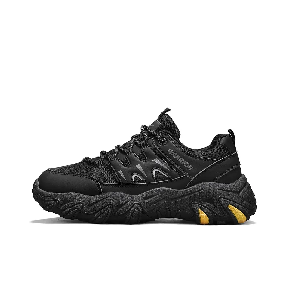 Warrior Покрытие Высота Увеличивающее Баланс Поддержка Устойчивость к Износу Противоскользящий Низкий Топ Повседневная Обувь Мужская Черная