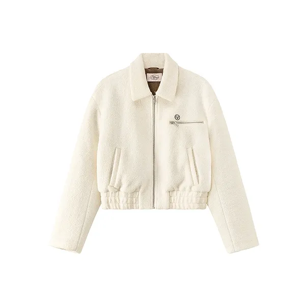 CHUU Белый абрикос Женское короткое пальто