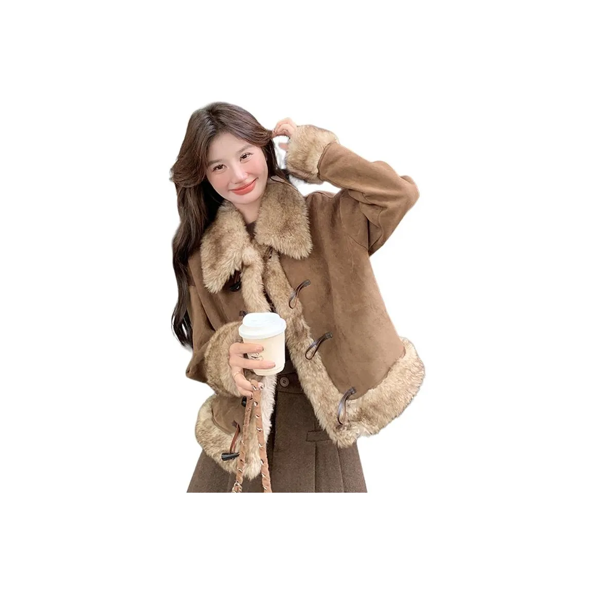 BVODE Кофе Женские Бархатные Куртки