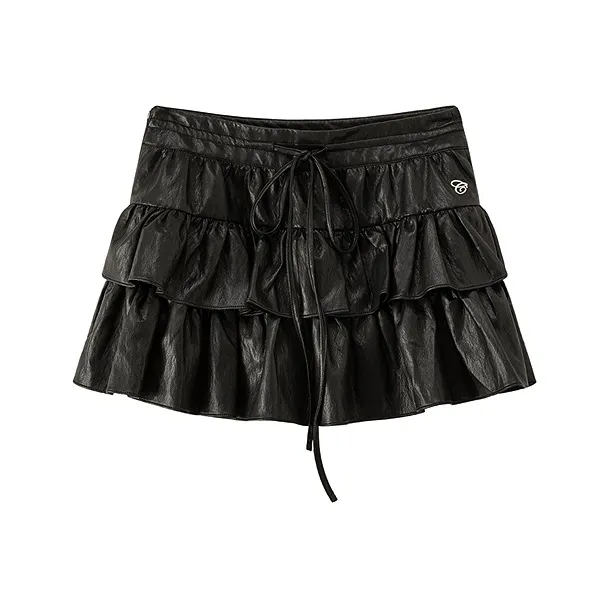 CHUU Черный Женский Повседневный Короткий Юбка