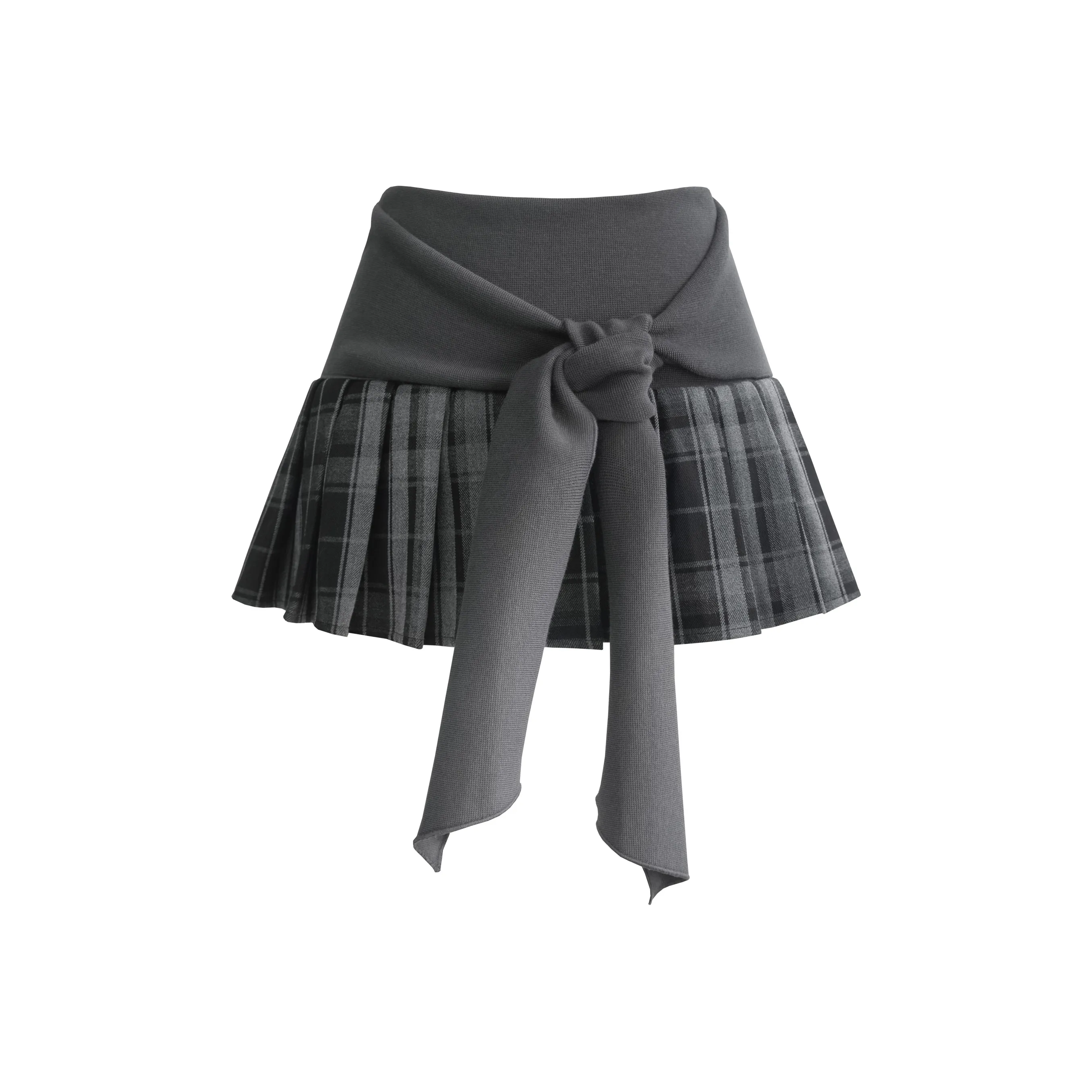 UNIFREE Темно-серый Женская Повседневная Короткая Юбка