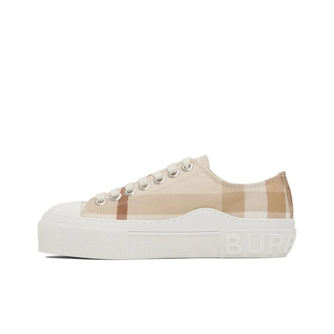 Burberry Canvas Shoes Men Low Top Tawny