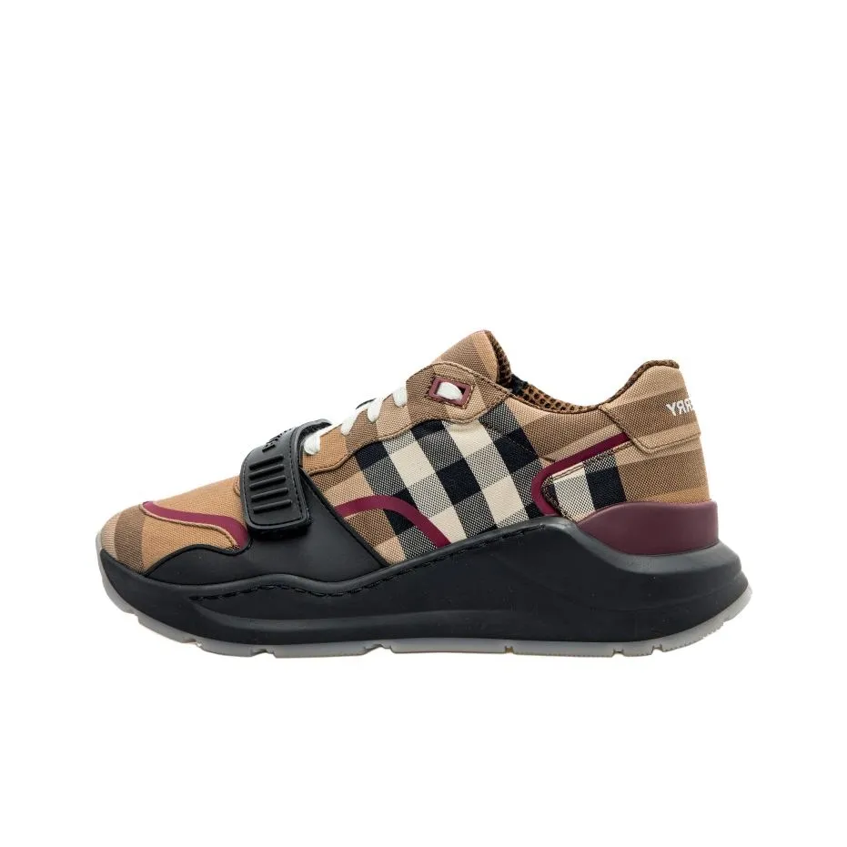 Burberry Casual Shoes Men Low Top Plaid Brown
