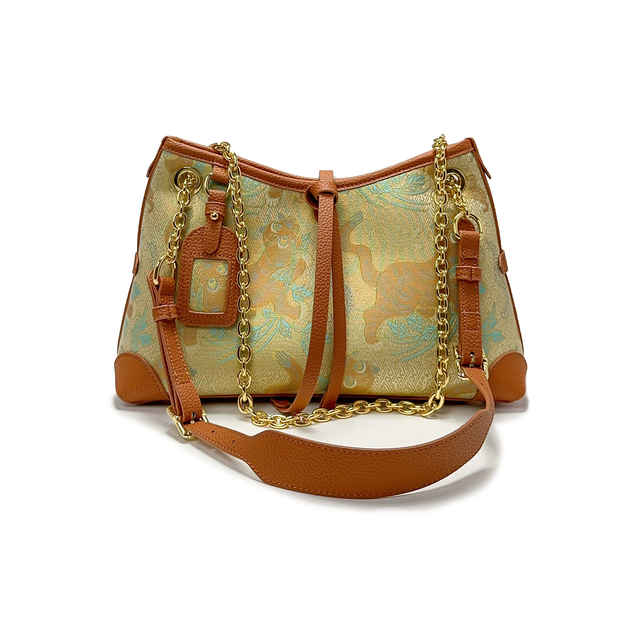 ESNSY Ткань Сумка через плечо Женская Тигр Town FIVE Toxins Серебристо-фиолетовый