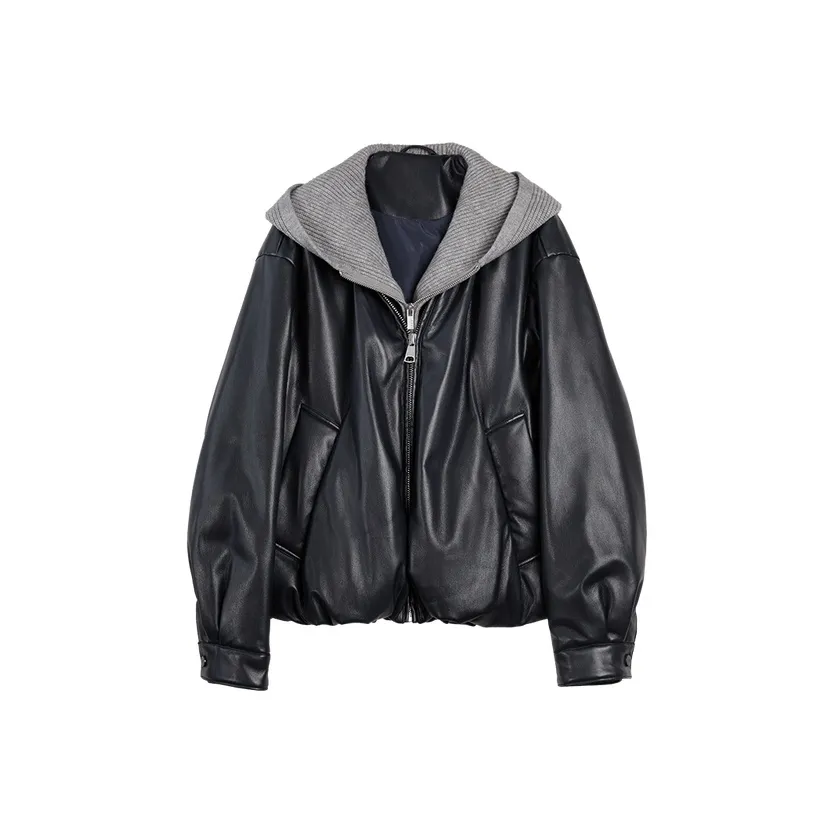 ELLE Темно-синий женский пуховик