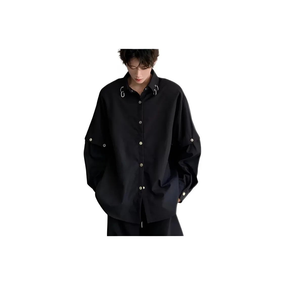 Wooden Rabbit Черные Мужские Рубашки